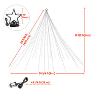 DIY 28.5ft Patio Outdoor Lights Warm White 20'Hx26'D