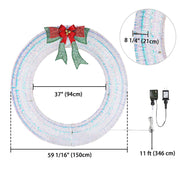 DIY 5ft Giant Outdoor Lighted Christmas Wreath