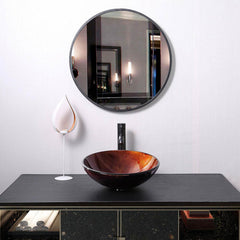 Vintage Round Vessel Tempered Glass Bathroom Sink