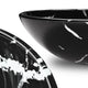 Round Black Vessel Sink Tempered Glass Marble Pattern