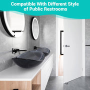 DIY Bathroom Sink Tempered Glass Countertop Sink Oval Gray 22x14"