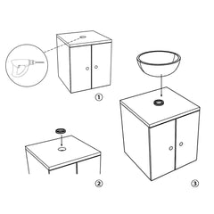 Aquaterior Mounting Ring Support for Vessel Sinks