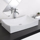 Aquaterior XL Rectangle Vessel Bathroom Porcelain Sink w/ Drain
