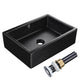 DIY Rectangle Vessel Porcelain Sink Black w/ Overflow Drain