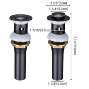 DIY Rectangle Vessel Porcelain Sink Black w/ Overflow Drain