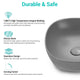 DIY Aquaterior 16" Gray Vessel Sink with Pop Up Drain