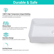 DIY Aquaterior Rectangle Vessel Sink w/ Pop Up Drain 23x13"