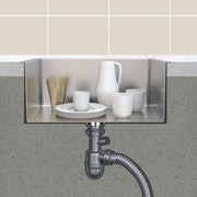 DIY 25" Undermount Single Stainless Kitchen Sink with Drain Basin Rack