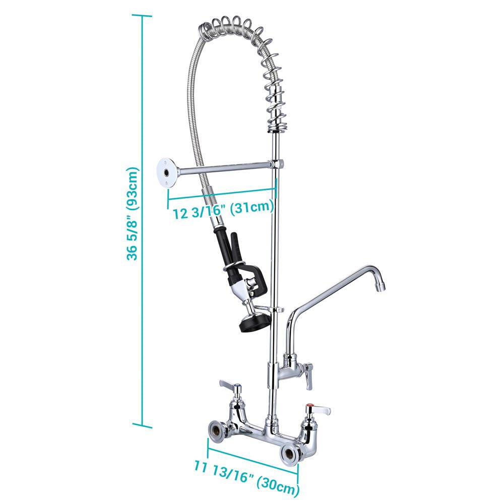 DIY 36 Pre Rinse Faucet With Sprayer Add On The DIY Outlet   81fau009 36wmt Chr 301 