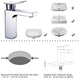 DIY Bathroom Faucet Single-Hole Square 7.5"H