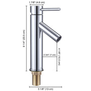 DIY Bathroom Faucet Single-Hole 9"H