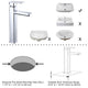 DIY Vessel Sink Faucet Single-Hole 11.8"H Square