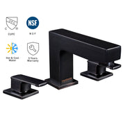 DIY Widespread Bathroom Faucet 3-Hole 2-Handle 4"H