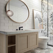 DIY Widespread Bathroom Faucet 3-Hole 2-Handle 4"H