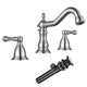 DIY Bathroom Widespread Faucet with Drain 2-Handle 6"H