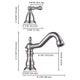 DIY Bathroom Widespread Faucet with Drain 2-Handle 6"H
