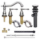 DIY Bathroom Widespread Faucet with Drain 2-Handle 6"H