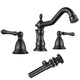 DIY Bathroom Widespread Faucet with Drain 2-Handle 6"H