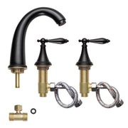 DIY Bathroom Widespread Faucet 2-Handle Hot & Cold 6.7"H