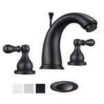 DIY Bathroom Widespread Faucet w/ Popup Drain 2-Handle 4.7"H