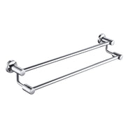 DIY Wall-Mounted Double Towel Bars Stainless Steel Chrome Finish
