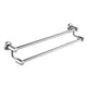 DIY Wall-Mounted Double Towel Bars Stainless Steel Chrome Finish