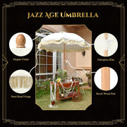 6 Foot Jazz Wooden Patio Umbrella Tilt