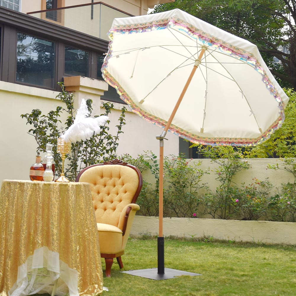 6 foot patio umbrella DIY 6 Foot Jazz Wooden Patio Umbrella Tilt
