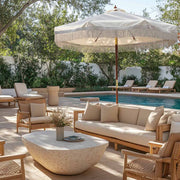 DIY 7 Foot Boho Wooden Patio Umbrella