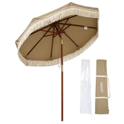 DIY 7 Foot Boho Wooden Patio Umbrella