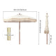 DIY 9 ft 8 Ribs Wooden Patio Umbrella Tilt 100% solution-dyed