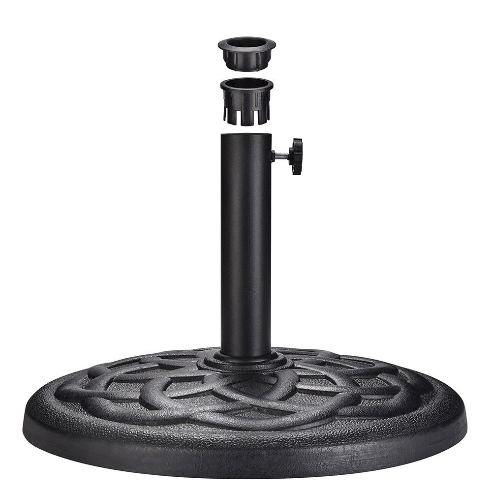 diy cement patio umbrella base DIY 20lbs Round Umbrella Base Stand Resin & Concrete D2 3/16"