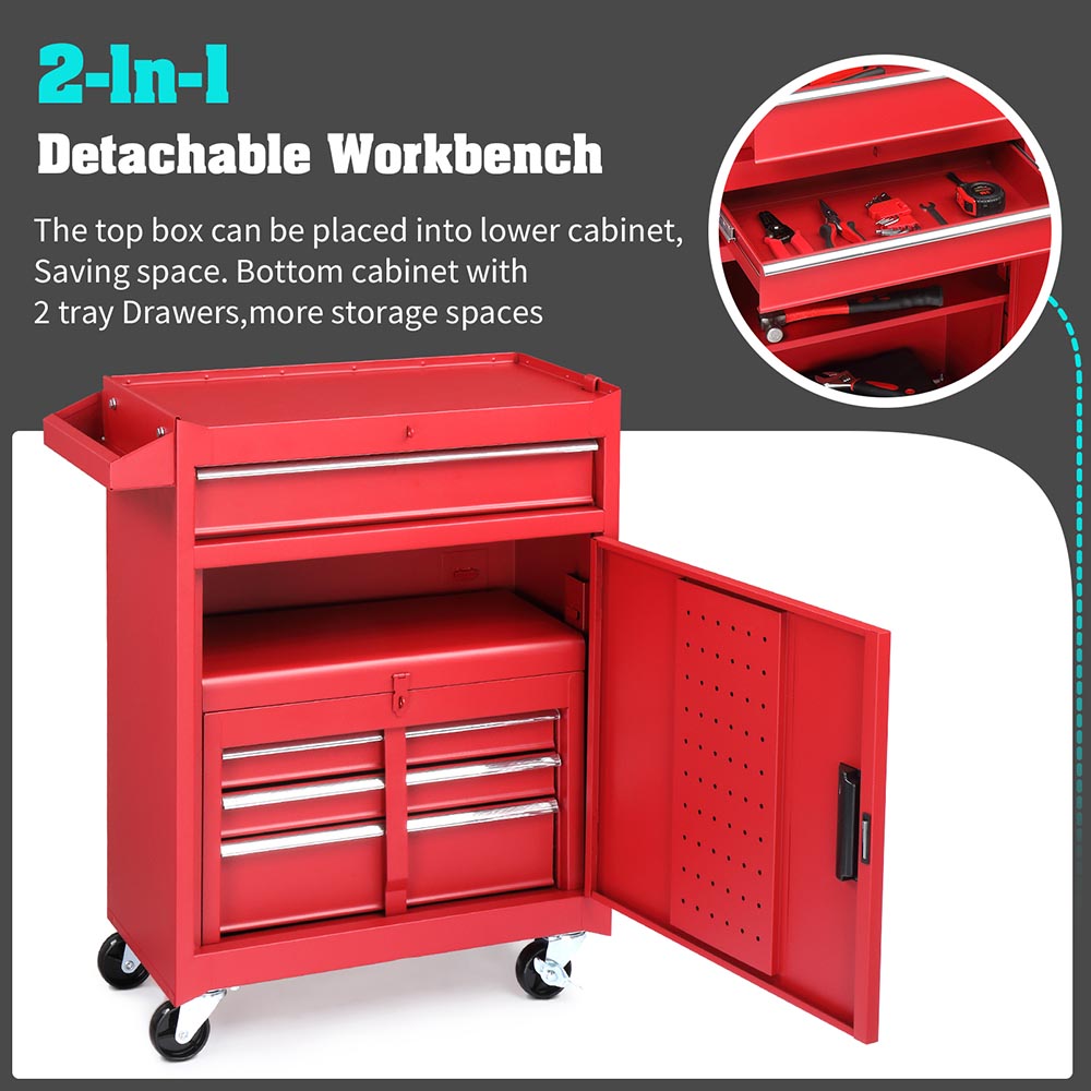 DIY 2 in 1 Tool Chest on Wheels with Drawers(4) 20