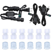 DIY 150ft Waterproof LED Rope Light Red 120V Plug-in