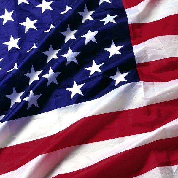 US American Flag Star Stripe with hoisting grommets