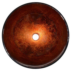 Vintage Round Vessel Tempered Glass Bathroom Sink