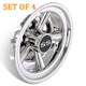DIY 4pcs 8" Chrome SS Wheel Covers Golf Cart Hub Caps EZGO Club Car Yamaha