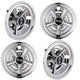 DIY 4pcs 8" Chrome SS Wheel Covers Golf Cart Hub Caps EZGO Club Car Yamaha