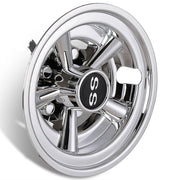 DIY 4pcs 8" Chrome SS Wheel Covers Golf Cart Hub Caps EZGO Club Car Yamaha