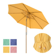 DIY 9ft Wooden Patio Umbrella Acrylic Fabric Market Umbrella (Preorder)