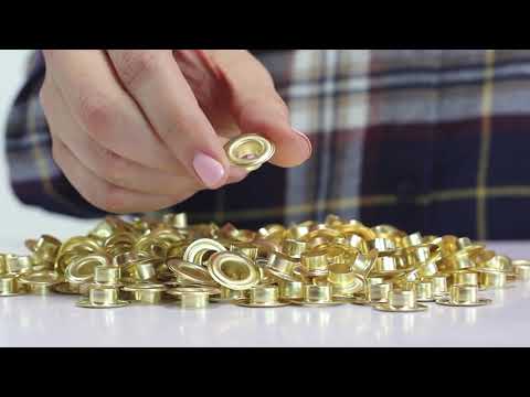 1/4" #0 Brass Grommets and Washers Pack 2000