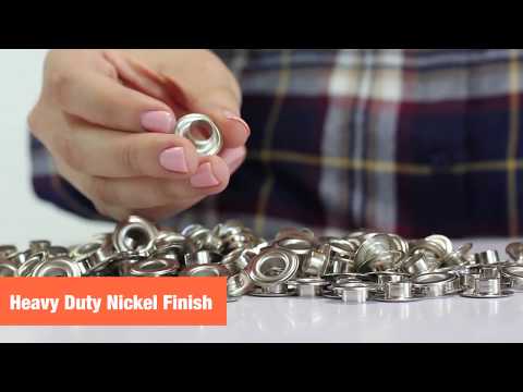 1/4" #0 Nickel Grommets and Washers Pack 2000