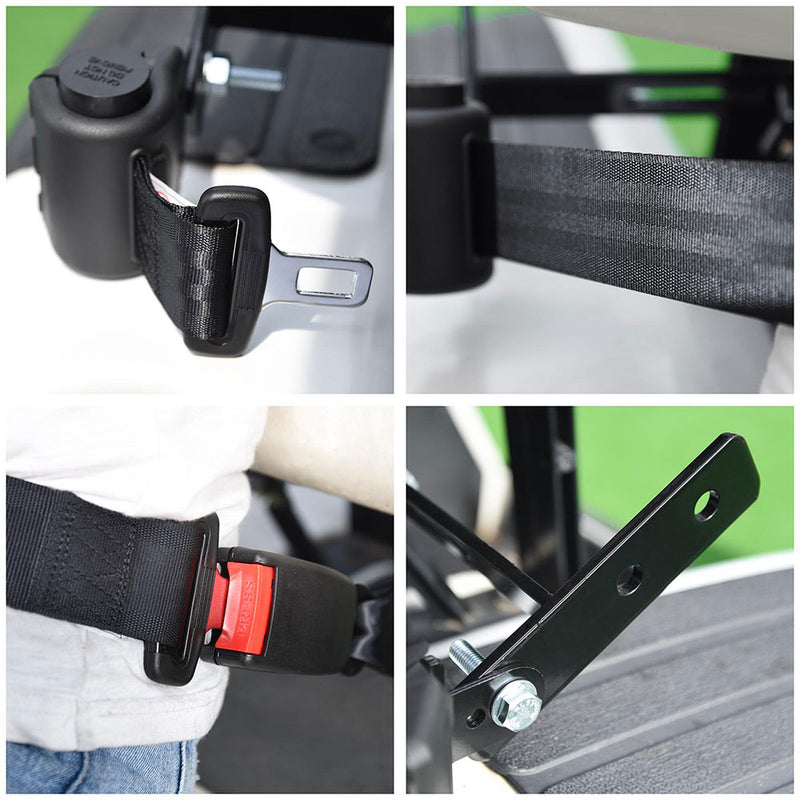 DIY Retractable 2pcs Seat Belts Bracket for Golf Cart