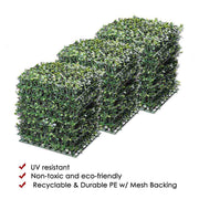 24pcs 10x10 inch Artificial Boxwood Hedge Privacy Fencing Screen