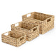 Set(3) Wicker Baskets Storage Under Shelf Basket 14", 13", 11"