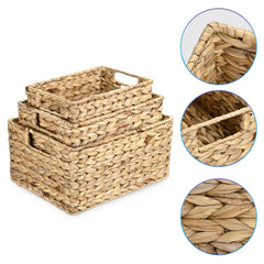 Set(3) Wicker Baskets Storage Under Shelf Basket 14