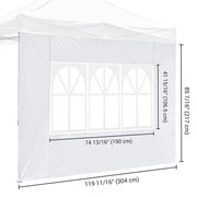 1pc Canopy Sidewall with Window 1080D 10x7 ft