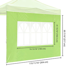1pc Canopy Sidewall with Window 1080D 10x7 ft