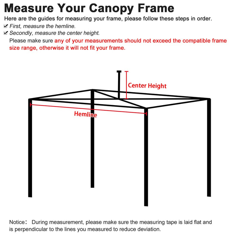 10x10ft PopUp Canopy Replacement Top Vent (9'7"x9'7")