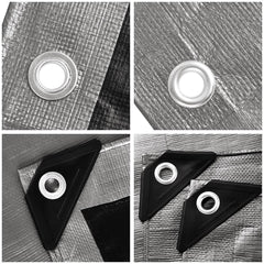 10x15 ft Heavy-Duty Tarp Shelter Cover Tarpaulin, Silver